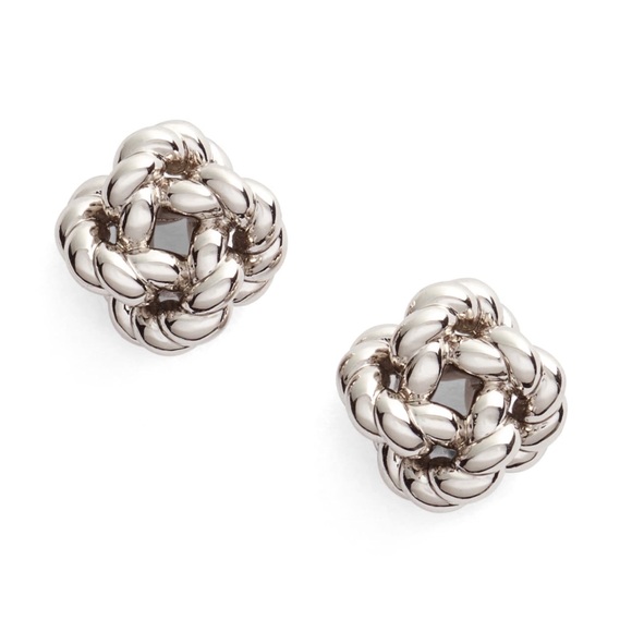 Tory Burch Jewelry - TORY BURCH • Silver Rope Knot Earrings